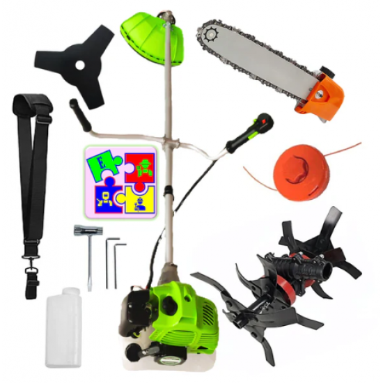 Motocoasa pe benzina ALFA 7* PROFESSIONAL, Accesorii si 1xDisc Stea, 8CP, VERDE, PLUS CULTIVATOR-PROFI, +Cap DRUJBA