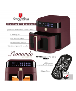 Air fryer 6.3 litri, BH 9687, Leonardo Collection Berlinger Haus
