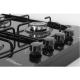 Aragaz  cu 4 arzatoare, 7 kW, emailat negru, butoane laterale - design modern
