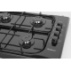 Aragaz  cu 4 arzatoare, 7 kW, emailat negru, butoane laterale - design modern