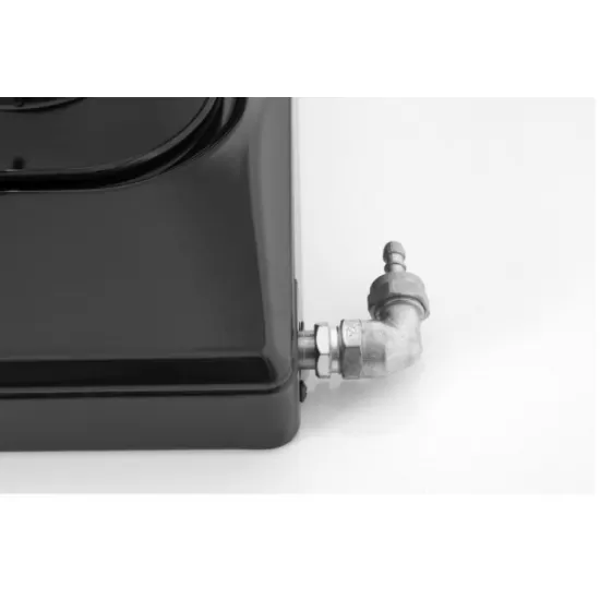 Aragaz cu 4 arzatoare, 7 kW, emailat negru, butoane laterale - design modern