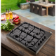 Aragaz  cu 4 arzatoare, 7 kW, emailat negru, butoane laterale - design modern