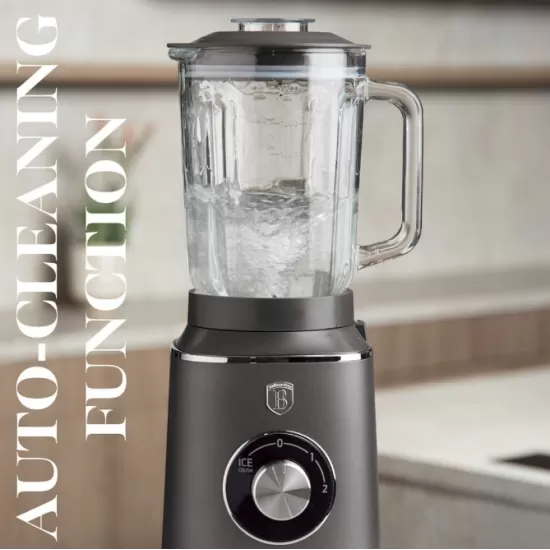 Blender Berlinger Haus Antracit, 1000W, 1.5L, 2 viteze, functie de auto-curatare