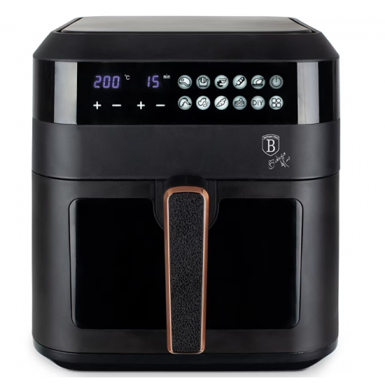 Friteuza cu aer cald, Berlinger Haus, 1300 W, 6.3 l, LED, Negru