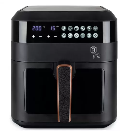 Friteuza cu aer cald, Berlinger Haus, 1300 W, 6.3 l, LED, Negru