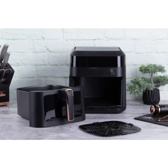 Friteuza cu aer cald, Berlinger Haus, 1300 W, 6.3 l, LED, Negru