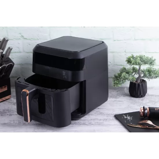 Friteuza cu aer cald, Berlinger Haus, 1300 W, 6.3 l, LED, Negru