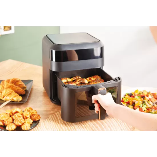 Friteuza cu aer cald, Berlinger Haus, 1300 W, 6.3 l, LED, Negru