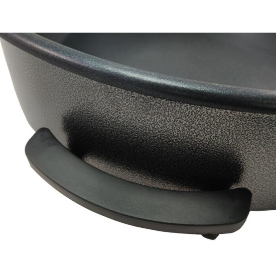 Tigaie electrica marmorata cu capac de sticla, Royalty Line, RL-PP42XXL, Negru, 42 cm, XXL, 1500W
