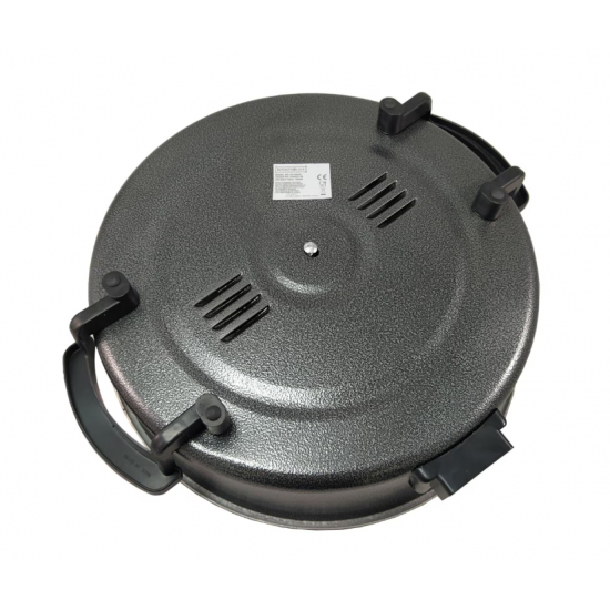 Tigaie electrica marmorata cu capac de sticla, Royalty Line, RL-PP42XXL, Negru, 42 cm, XXL, 1500W