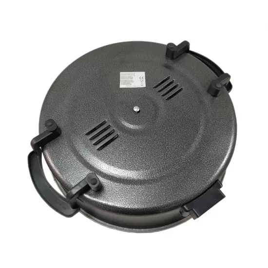 Tigaie electrica marmorata cu capac de sticla, Royalty Line, RL-PP42XXL, Negru, 42 cm, XXL, 1500W