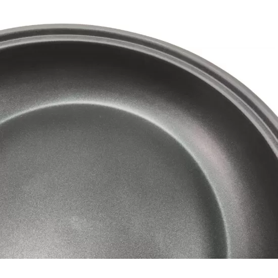 Tigaie electrica marmorata cu capac de sticla, Royalty Line, RL-PP42XXL, Negru, 42 cm, XXL, 1500W