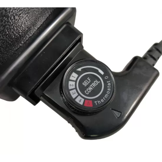 Tigaie electrica marmorata cu capac de sticla, Royalty Line, RL-PP42XXL, Negru, 42 cm, XXL, 1500W