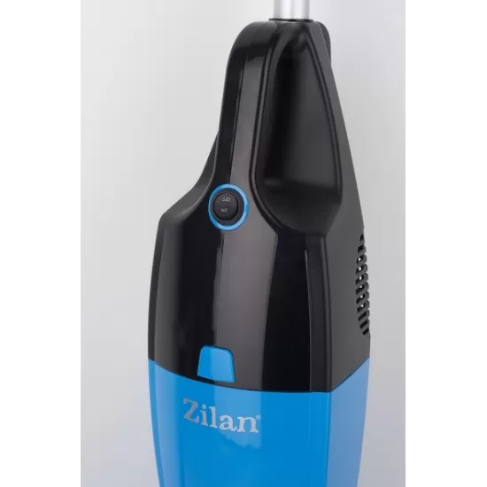 Aspirator vertical ZILAN ZLN-1235 fara sac, 800W, recipient 2L, maner detasabil, albastru/ negru