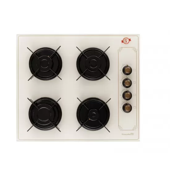 Pachet incorporabil Rustic, Cuptor electric Hausberg HB-8050, Clasa A, 57l, Ventilatie, Bej + Plita Incorporabila HB-570, 4 arzatoare, Gaz, Sticla + Hota decorativa HB-1500, 60cm, Filtru din aluminiu, Bej