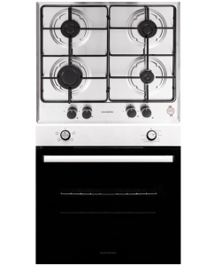 Pachet Incorporabil Cuptor Hausberg HB-8051IN, Electric, Putere 2000 W, 76 l, 4 Functii, Clasa A, Negru/Inox, Plita incorporabila Hausberg HB-555, Gaz, 4 arzatoare, Sistem siguranta, Inox