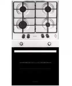Pachet Incorporabil Cuptor Hausberg HB-8051IN, Electric, Putere 2000 W, 76 l, 4 Functii, Clasa A, Negru/Inox, Plita incorporabila Hausberg HB-555, Gaz, 4 arzatoare, Sistem siguranta, Inox