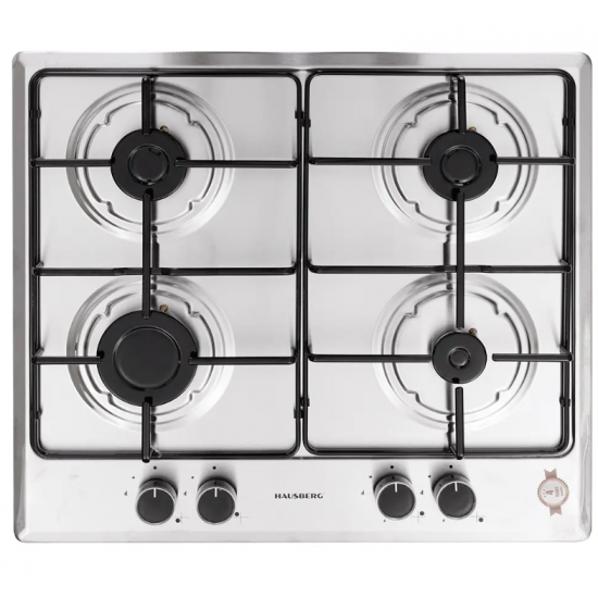 Pachet Incorporabil Cuptor Hausberg HB-8051IN, Electric, Putere 2000 W, 76 l, 4 Functii, Clasa A, Negru/Inox, Plita incorporabila Hausberg HB-555, Gaz, 4 arzatoare, Sistem siguranta, Inox