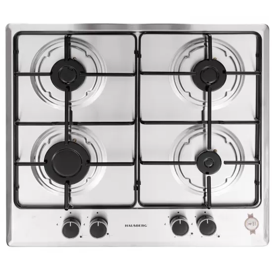 Pachet Incorporabil Cuptor Hausberg HB-8051IN, Electric, Putere 2000 W, 76 l, 4 Functii, Clasa A, Negru/Inox, Plita incorporabila Hausberg HB-555, Gaz, 4 arzatoare, Sistem siguranta, Inox