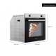 Pachet Incorporabil Cuptor Hausberg HB-8051IN, Electric, Putere 2000 W, 76 l, 4 Functii, Clasa A, Negru/Inox, Plita incorporabila Hausberg HB-555, Gaz, 4 arzatoare, Sistem siguranta, Inox