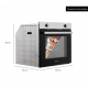Pachet Incorporabil Cuptor Hausberg HB-8051IN, Electric, Putere 2000 W, 76 l, 4 Functii, Clasa A, Negru/Inox, Plita incorporabila Hausberg HB-555, Gaz, 4 arzatoare, Sistem siguranta, Inox