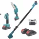 Set Foarfeca de Grădina si Mini Drujba Profesionala - 2 Acumulatori 48V,Lama 16 cm,Brat telescopic 2.13m