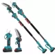 Set Foarfeca de Grădina si Mini Drujba Profesionala - 2 Acumulatori 48V,Lama 16 cm,Brat telescopic 2.13m