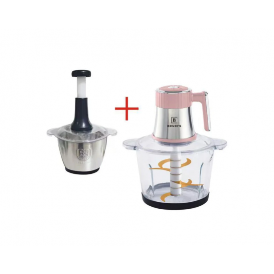 TOCATOR ELECTRIC 1+1(MANUAL) MOTOR PUTERNIC - 1000 W ,6 LAME ,1 BOL INOX 3L SI 1 BOL DIN STICLA 3L