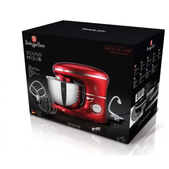 Robot de bucatarie, Berlinger Haus, 6 l, 6 viteze, Rosu/Argintiu