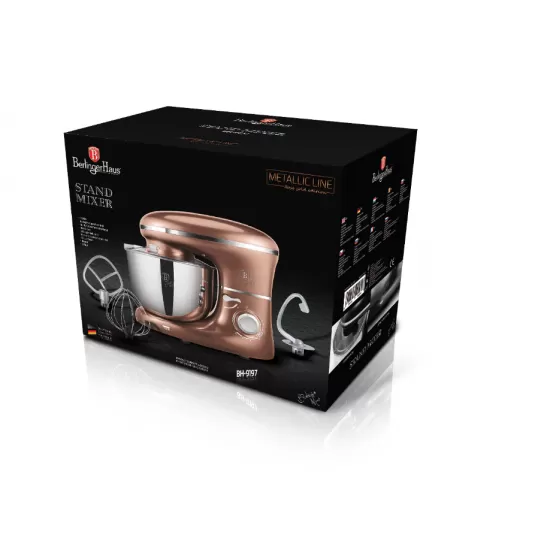 Robot de bucatarie, Berlinger Haus, 6 l, 6 viteze, Maro/Argintiu