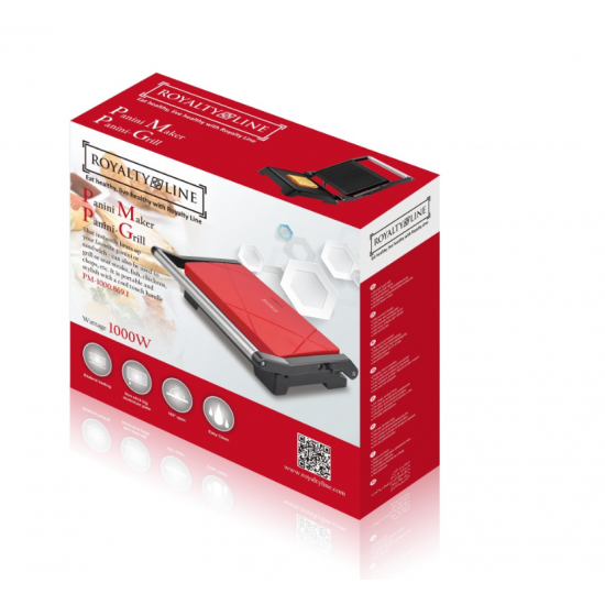 Sandwich Maker & Grill 1000W RL-PME1000, Plăci Antiaderente, Indicator Luminos ON/OFF