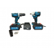 Set Pistol Impact Roti + Bormasina Autofiletanta CMP-1686,  2 Baterii Incluse,48V 8Ah