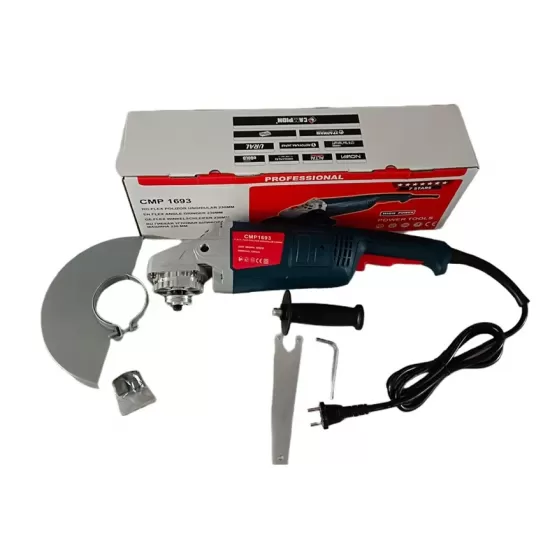 Flex Polizor Unghiular 230mm 3000W 8000rpm cu carbuni rezerva Campion PROFESSIONAL CMP1693