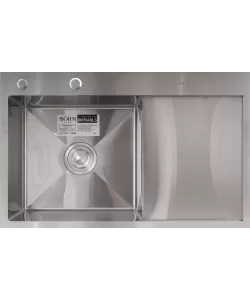Chiuveta de bucatarie din inox alimentar SUS304 – BOHM BH7849LS SATIN 780 × 490 × 215 mm