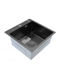 Chiuveta de bucatarie din inox alimentar SUS304 BH5050B BÖHM Nano Black 500X500X215 mm