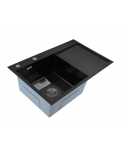 Chiuveta de bucatarie din inox alimentar SUS304 BH7849LB BÖHM Nano Black 780x490x215 mm
