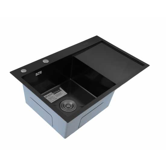 Chiuveta de bucatarie din inox alimentar SUS304 BH7849LB BÖHM Nano Black 780x490x215 mm