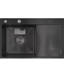 Chiuveta de bucatarie din inox alimentar SUS304 BH7849LB BÖHM Nano Black 780x490x215 mm
