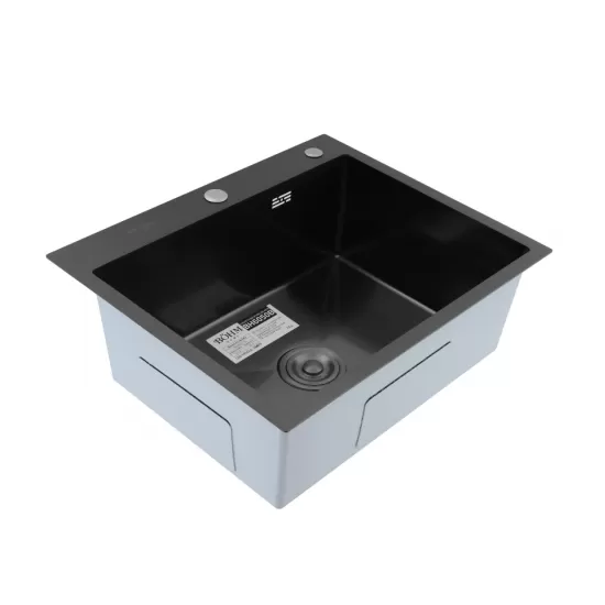 Chiuveta de bucatarie din inox alimentar SUS304 BH6050B BOHM NANO–BLACK 600X500X215 mm