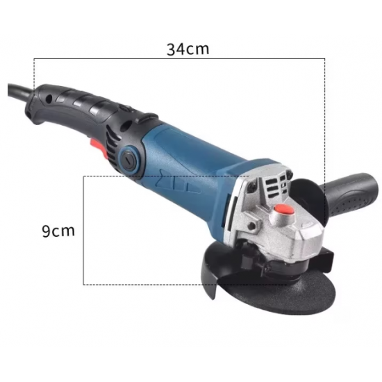 Polizor unghiular cu disc de 125mm, CMP 1161, 11.000rpm, cu reglaj si accesorii, 34x9 cm, albastru-negru