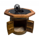 Plita rotunda premium – model rustic cu butoi din salcam