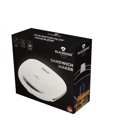 Sandwich Maker Blaumann pentru 2 Sandvisuri 750W Bej BL-9019
