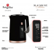 Set fierbator electric si prajitor de paine Berlinger, negru-rose gold, functie de mentinere la cald si 7 niveluri de prajire
