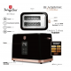 Set fierbator electric si prajitor de paine Berlinger, negru-rose gold, functie de mentinere la cald si 7 niveluri de prajire