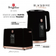 Set fierbator electric si prajitor de paine Berlinger, negru-rose gold, functie de mentinere la cald si 7 niveluri de prajire