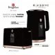 Set fierbator electric si prajitor de paine Berlinger, negru-rose gold, functie de mentinere la cald si 7 niveluri de prajire