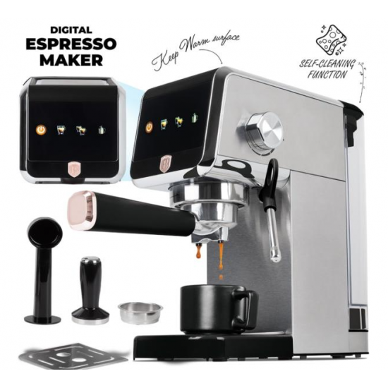 Espressor Digital BH/9622,1350W ,Otel Inoxidabil ,Rezervor 1.2L