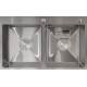 Chiuveta de bucatarie dubla din inox alimentar BH7849DS BÖHM Satin 780x490x215 mm