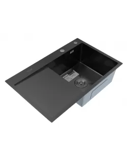 Chiuveta bucatarie din inox alimentar SUS304 , BH7849RB BÖHM nano black 780x490x215 mm
