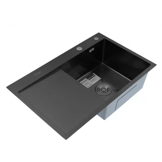 Chiuveta bucatarie din inox alimentar SUS304 , BH7849RB BÖHM nano black 780x490x215 mm